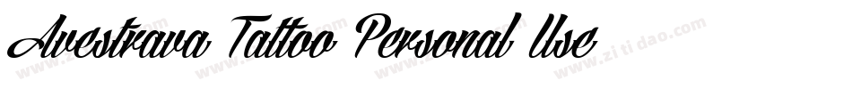 Avestrava Tattoo Personal Use Only字体转换
